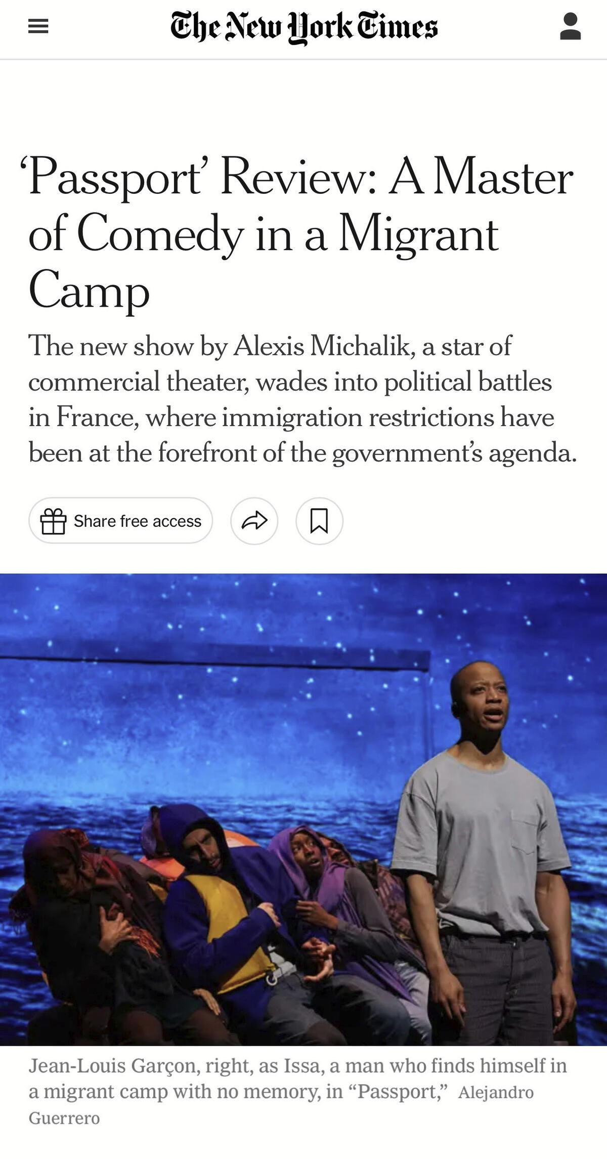 Article in The New York Times